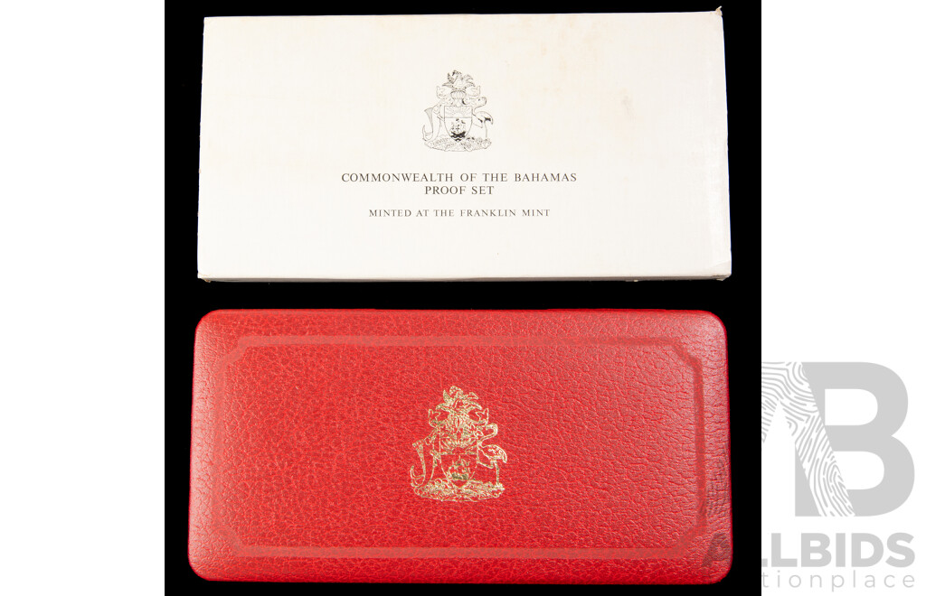 Commonwealth of the Bahamas Franklin Mint Nine Silver Proof Coin Set .925 .800