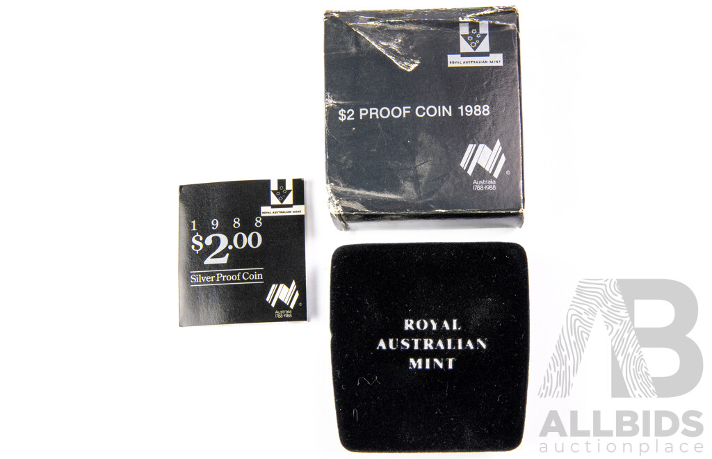 Australian RAM 1988 Silver Two Dollar Proof Coin .925