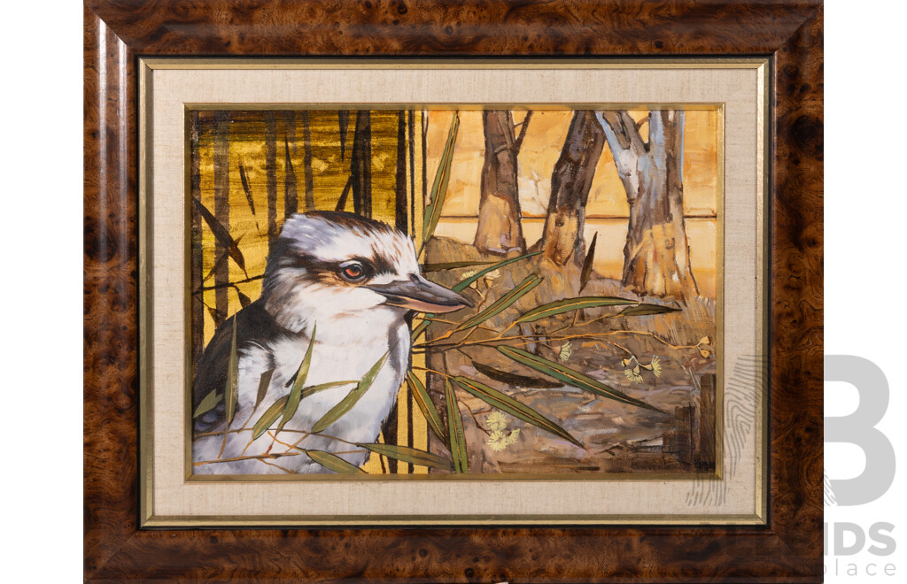 G. Duncan, (20th Century, Australian), Kookaburra, Oil on Canvas, 47 x 59 cm (frame)