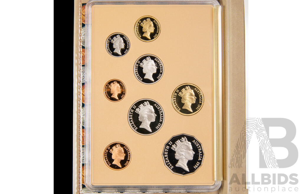 Australian RAM 1991 Eight Proof Coin Set, Twenty Five Years of Decimal Currency