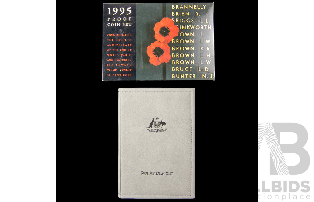 Australian RAM 1995 Six Proof Coin Set, Fiftieth Anniversary of the End of World War Two