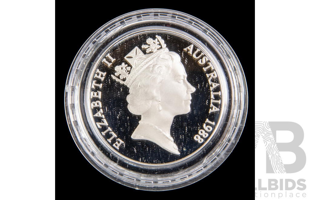 Australian RAM 1988 Silver Proof Ten Dollar Coin, Bicentennial .925