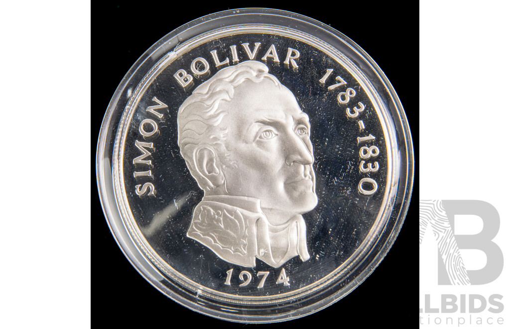 Republic of Panama Franklin Mint 1974 Silver Twenty Balboas Coin .925