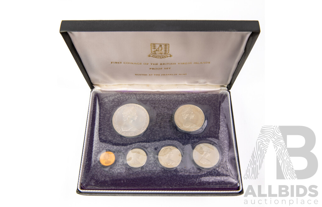 British Virgin Islands Franklin Mint 1973 First Coinage Proof Set