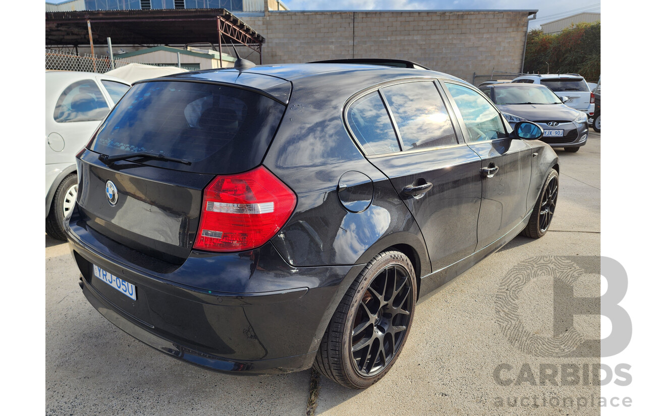 5/2008 Bmw 1 18i E87 MY07 UPGRADE 5d Hatchback Black 2.0L
