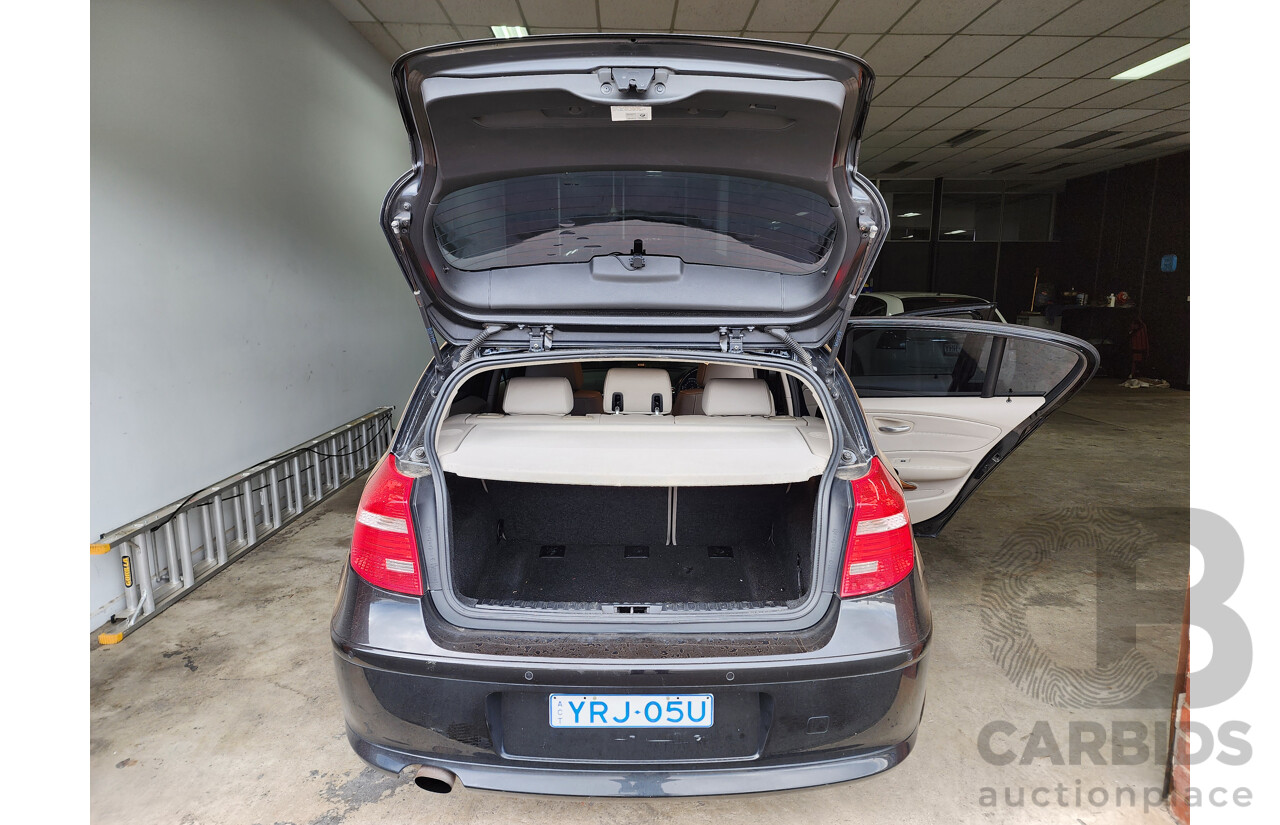 5/2008 Bmw 1 18i E87 MY07 UPGRADE 5d Hatchback Black 2.0L