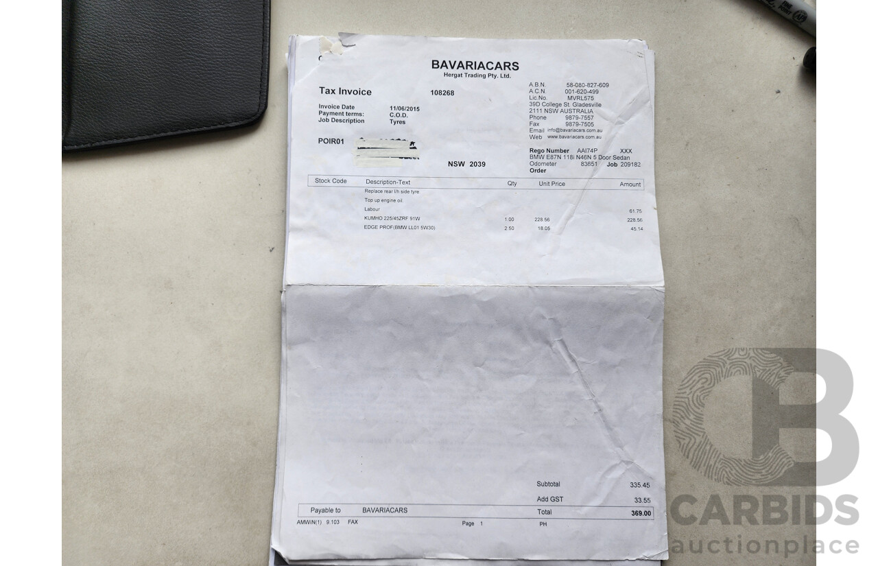 5/2008 Bmw 1 18i E87 MY07 UPGRADE 5d Hatchback Black 2.0L