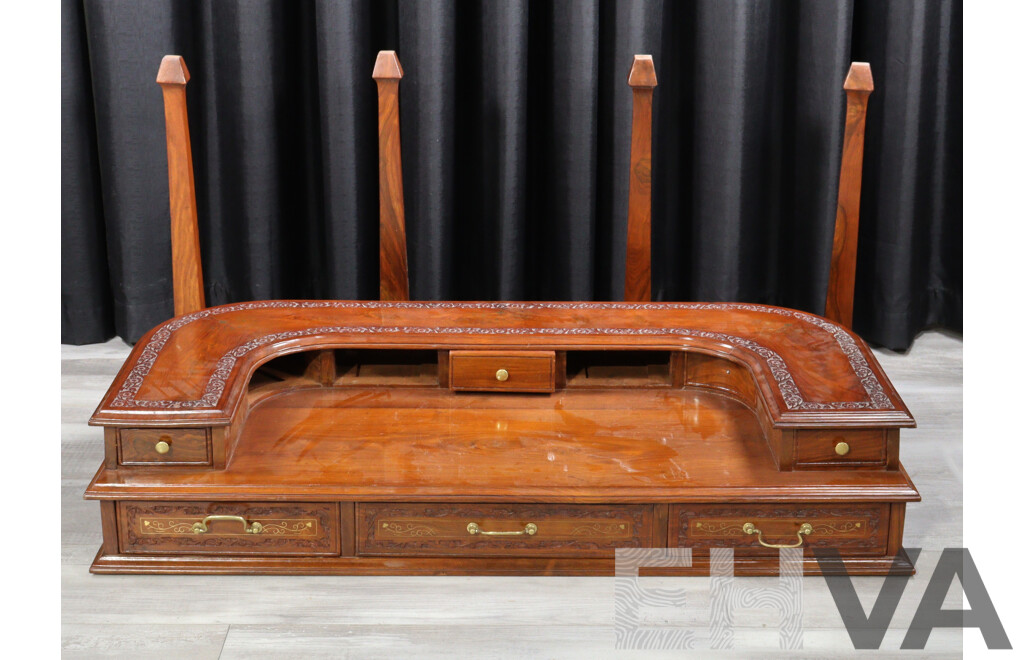 Rosewood Horseshoe Desk No Hardware