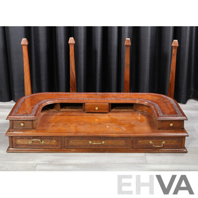 Rosewood Horseshoe Desk No Hardware