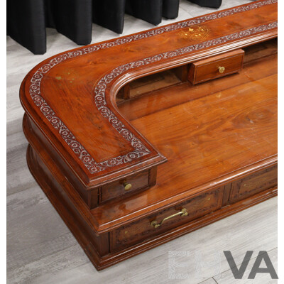 Rosewood Horseshoe Desk No Hardware