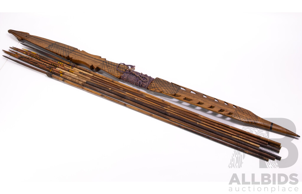 Collection Vintage PNG Sepik River Spears and Arrows