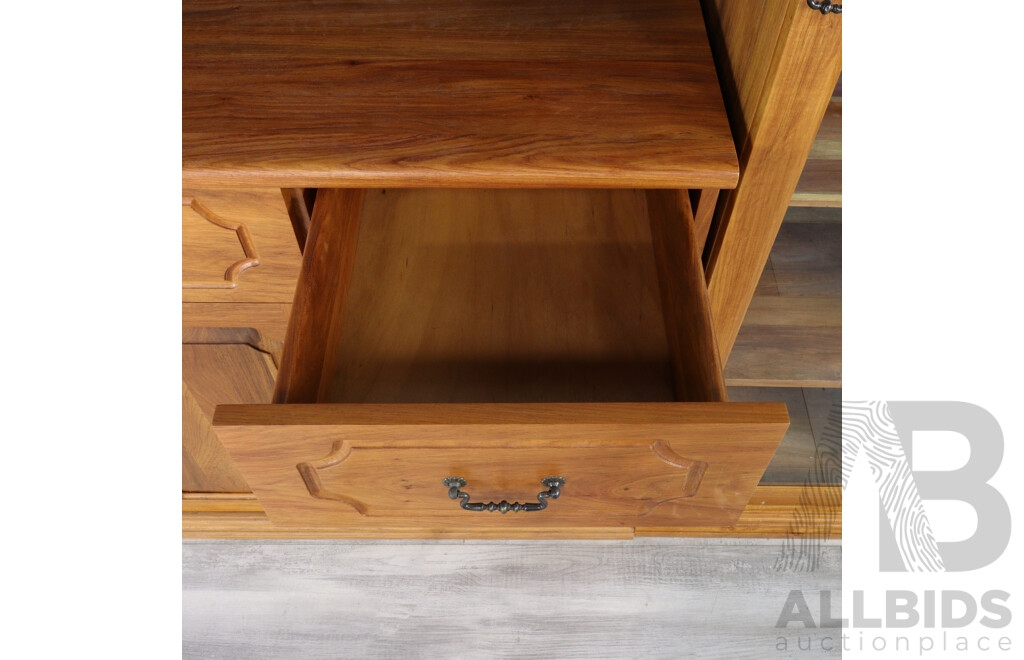 Modern Hardwood Three Piece Entertainment Unit