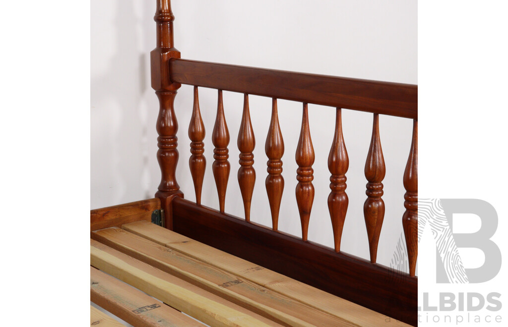 Hardwood Four Post Queen Bed