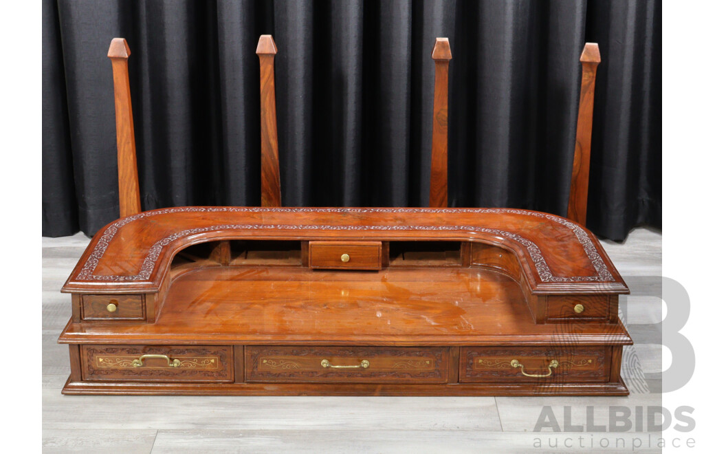 Rosewood Horseshoe Desk No Hardware
