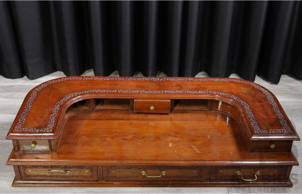 Rosewood Horseshoe Desk No Hardware