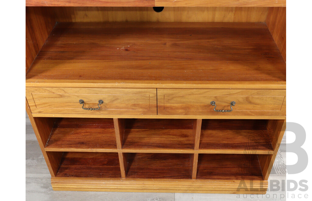 Part Hardwood Wall Unit