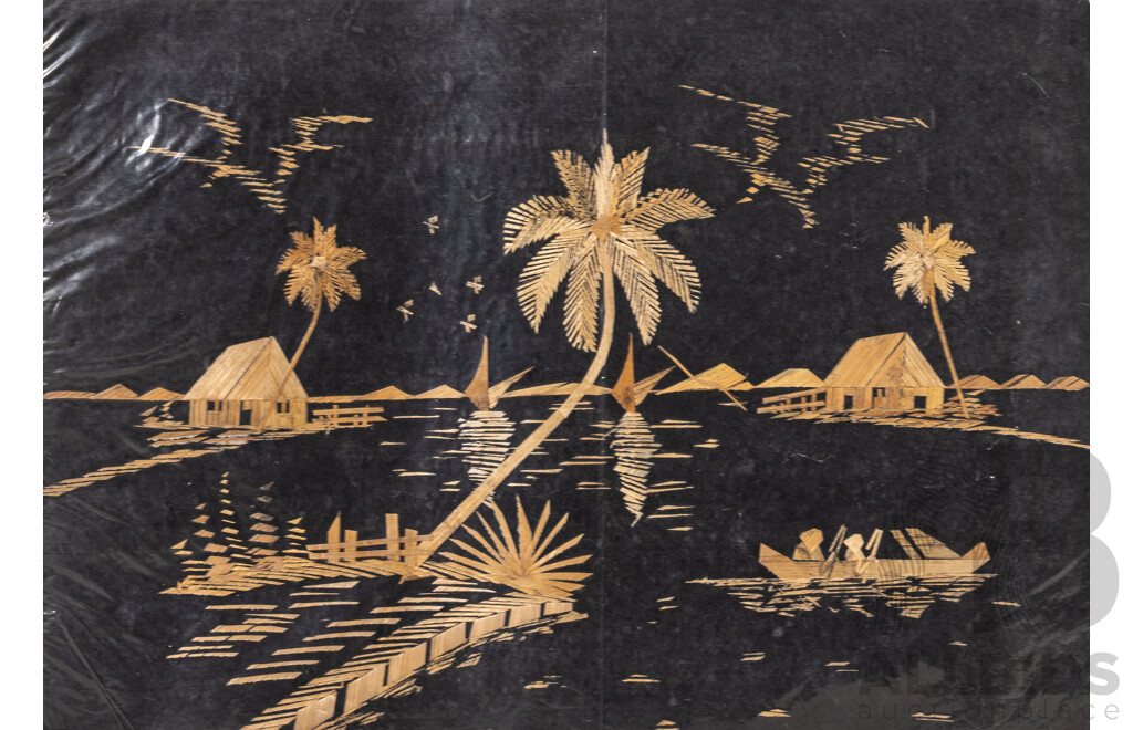 Varied Artists (20th Century, Papua New Guinean), Hiri Queen & Untitled Pair, Trio of Wonderful Original Signed & Dated Pencil Sketches, 45 x 34 cm (larger frames) (5)