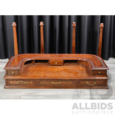 Rosewood Horseshoe Desk No Hardware