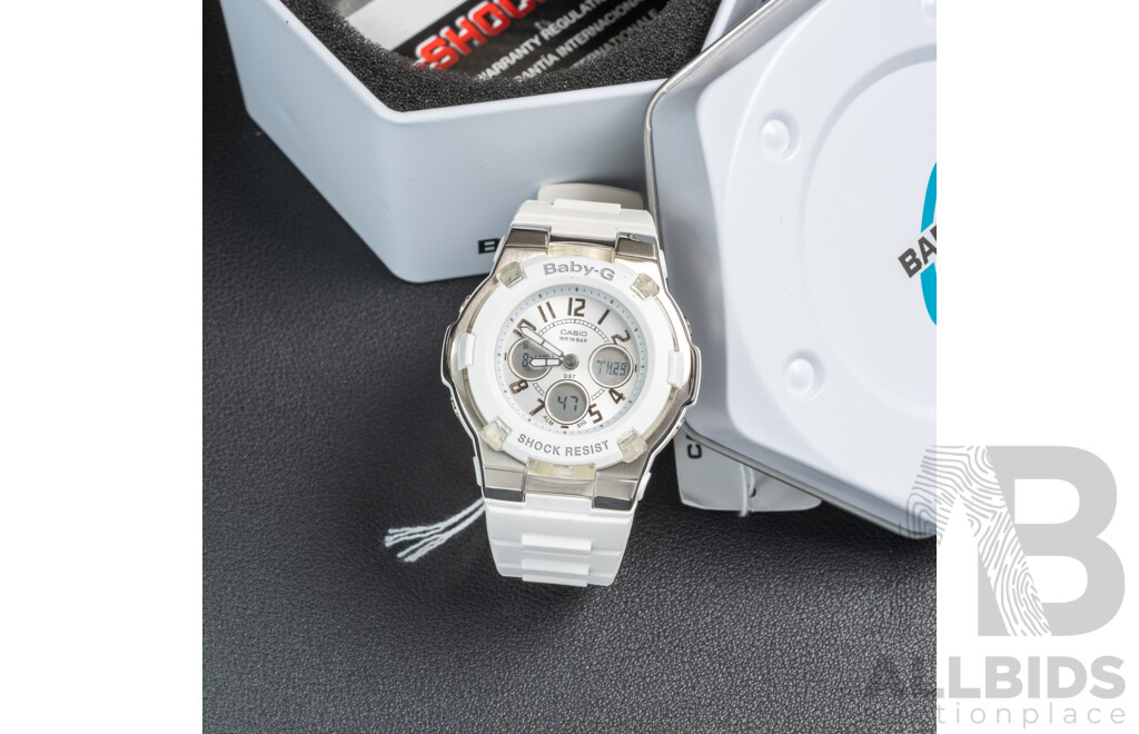 Casio Baby-G WR10Bar Shock Resist 35mm Watch, BGA110-7B, as New in Original Presentation Tin