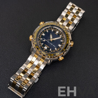 Seiko World Time Chronograph Mens Watch, H023-0DG0, in Original Presentation Box