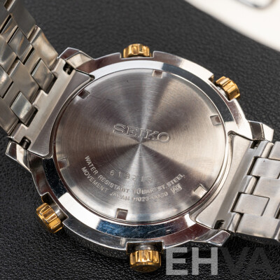 Seiko World Time Chronograph Mens Watch, H023-0DG0, in Original Presentation Box