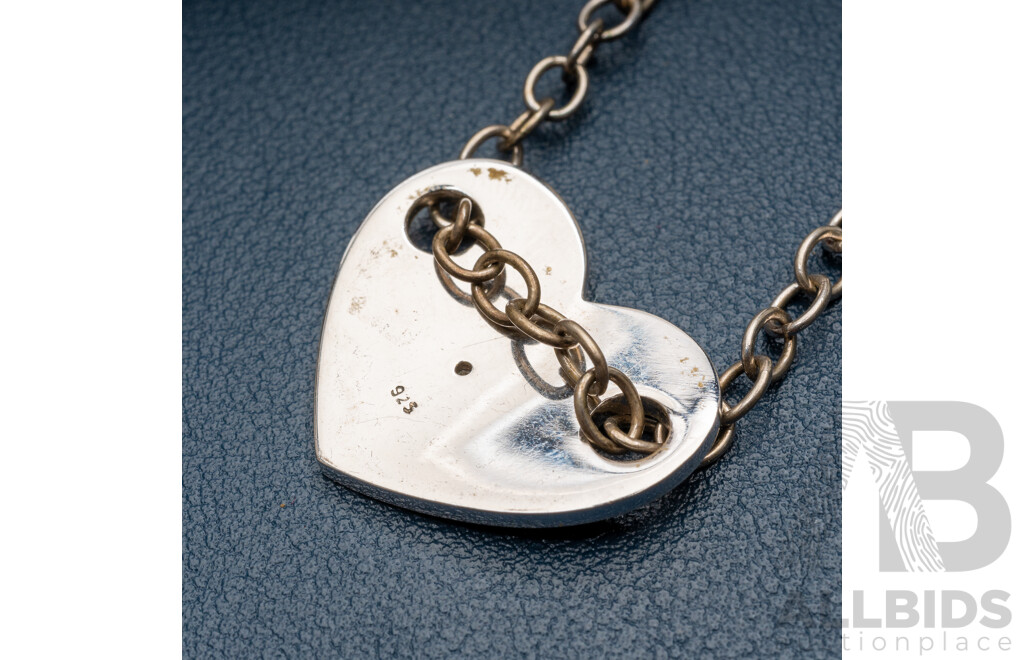 Hot Diamonds Sterling Silver Necklace with Diamond Set Heart Slider Pendant, 40cm, Original Presentation Box, 17.81 Grams