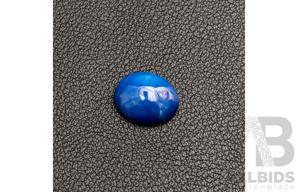 Star Sapphire, Mid Blue, Oval Cabochon, 6.70ct