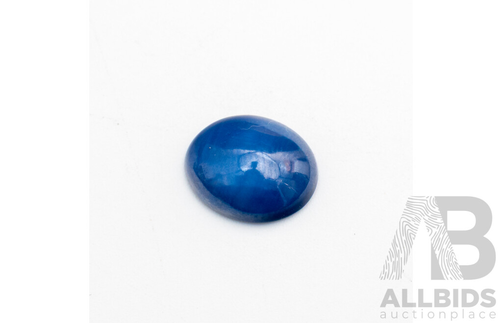 Star Sapphire, Mid Blue, Oval Cabochon, 6.70ct