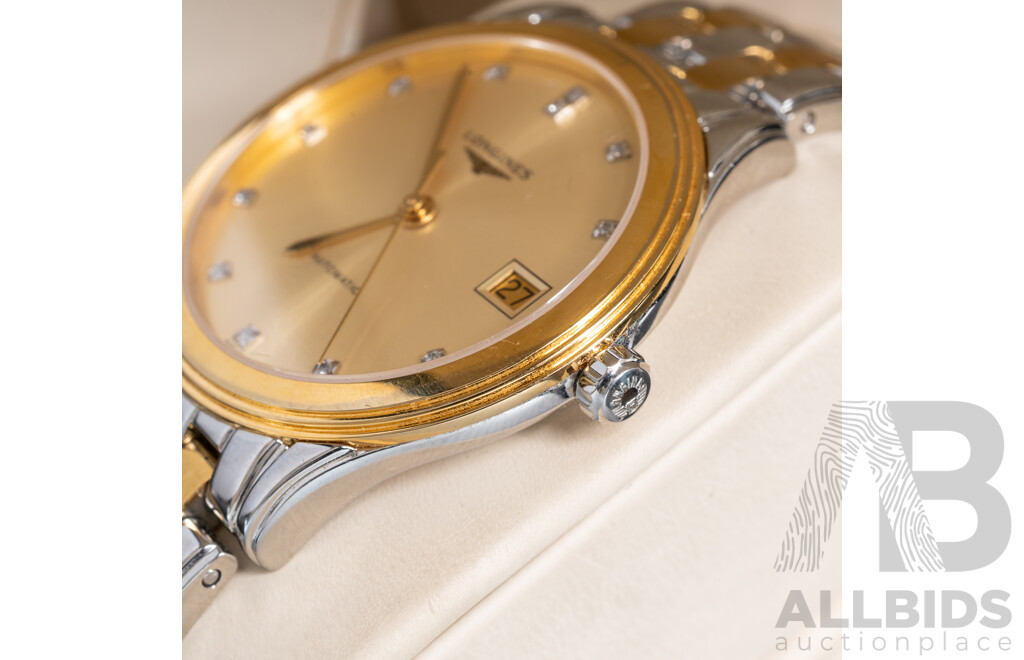Longines Flagship Diamond Set Watch, 38.5mm, L4.774.3, Automatic with Original Presentation Box