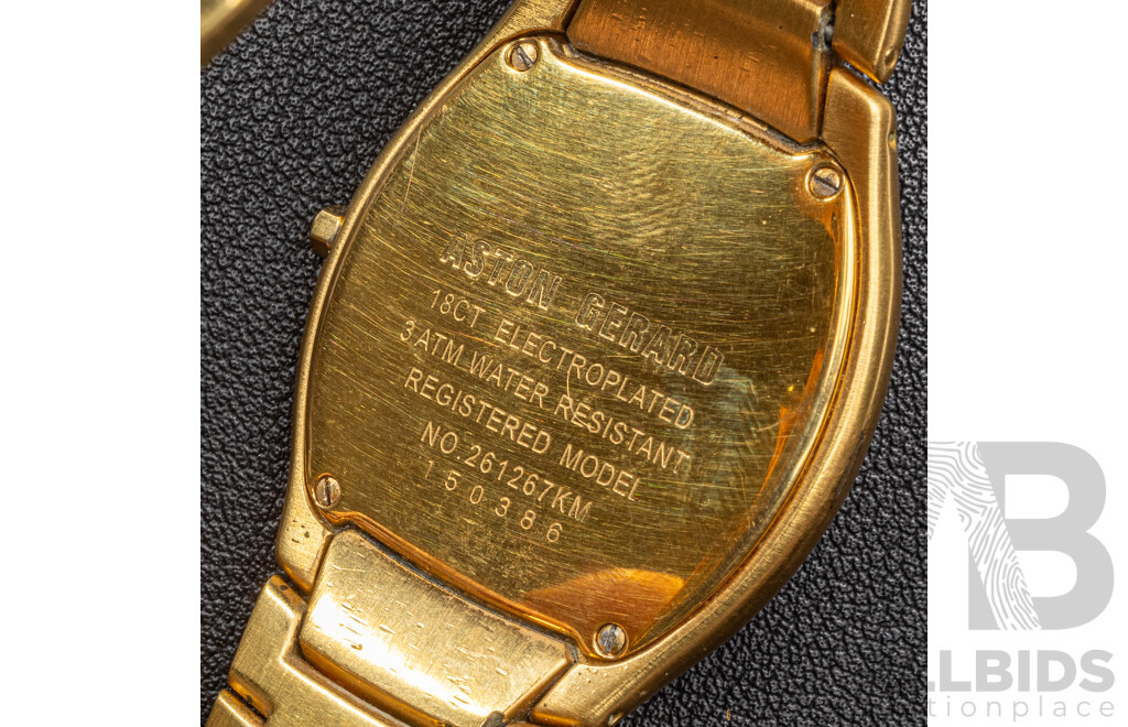 Aston Gerrard 18ct Electroplated Swiss Made Mens Watch, No.261267KM