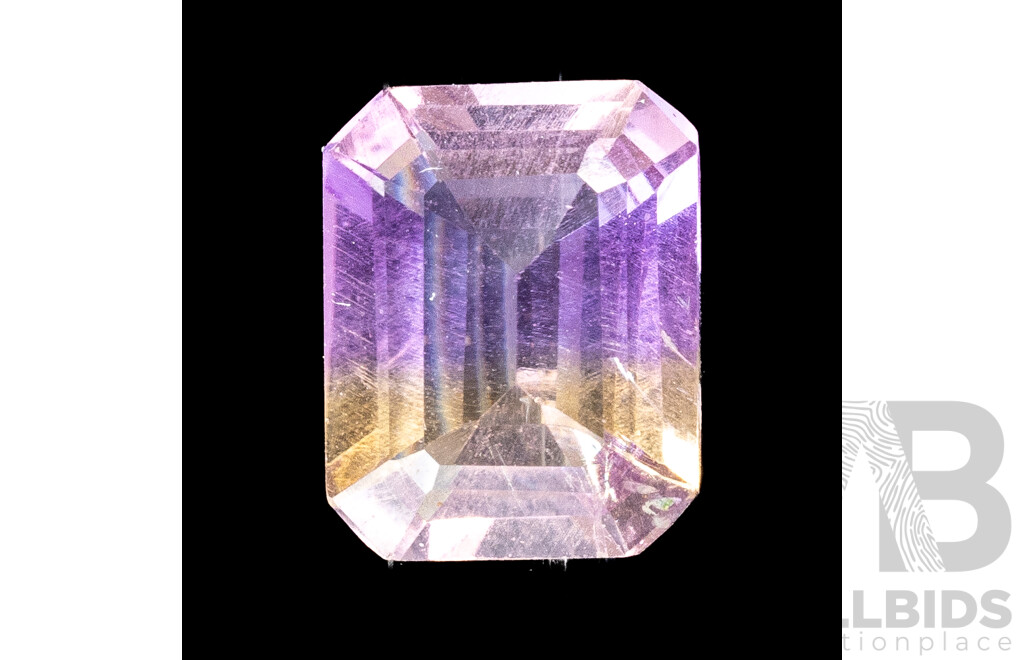 Ametrine Natural Emerald Cut Gemstone, 2.66ct