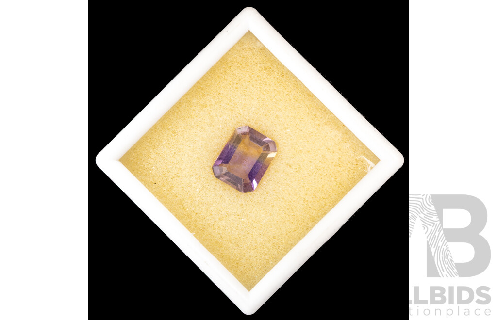 Ametrine Natural Emerald Cut Gemstone, 2.66ct