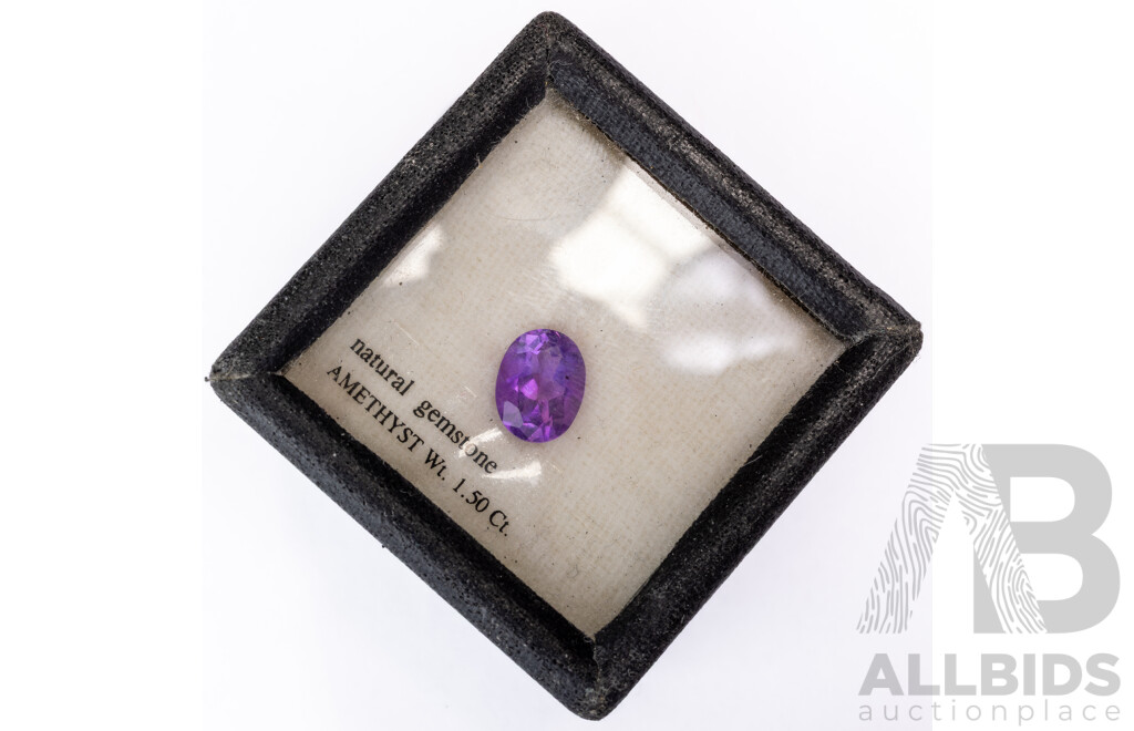 Amethyst Natural Oval Cut Unset Gemstone, 1.75ct