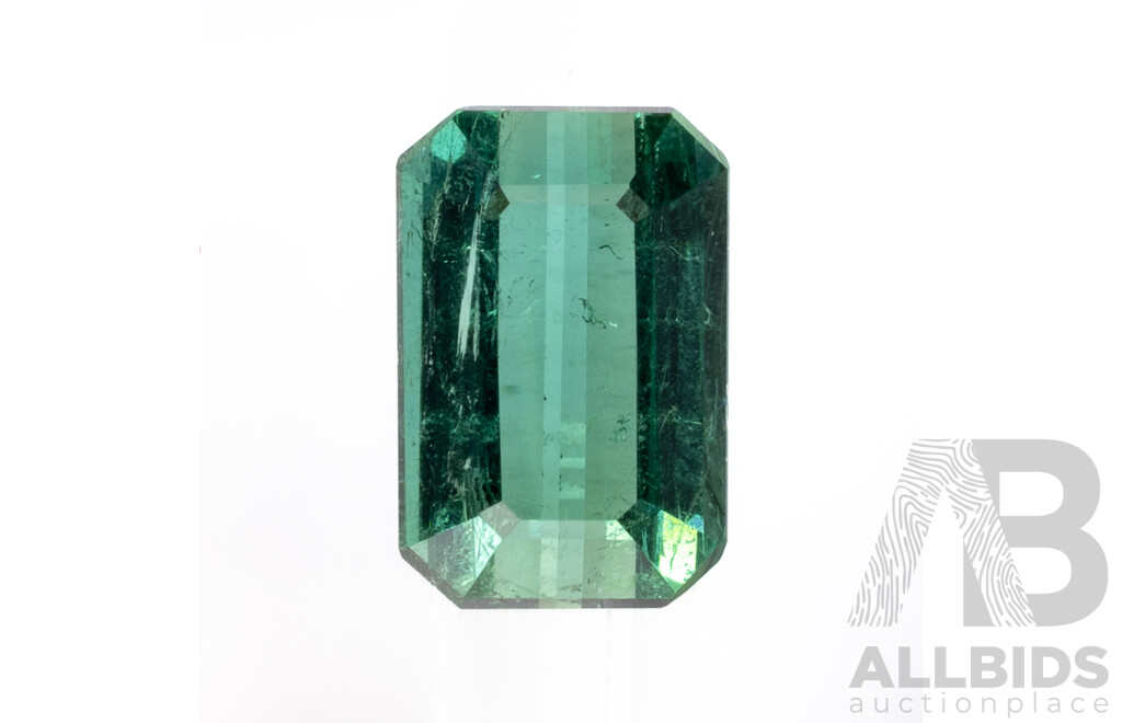 Green Tourmaline, Natural Unheated Bluish-green Gemstone, 2.46ct