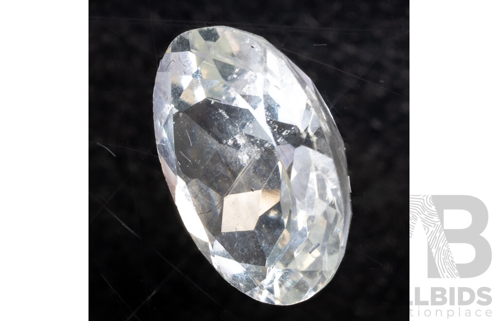 Aquamarine, Natural Oval Cut White Gemstone, 2.40ct