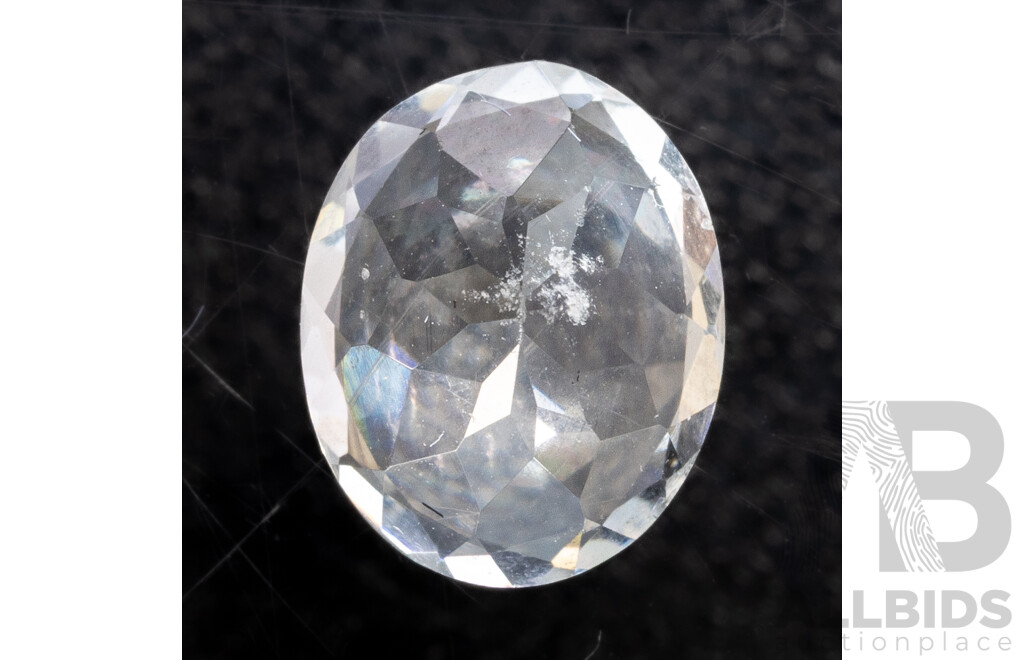 Aquamarine, Natural Oval Cut White Gemstone, 2.40ct