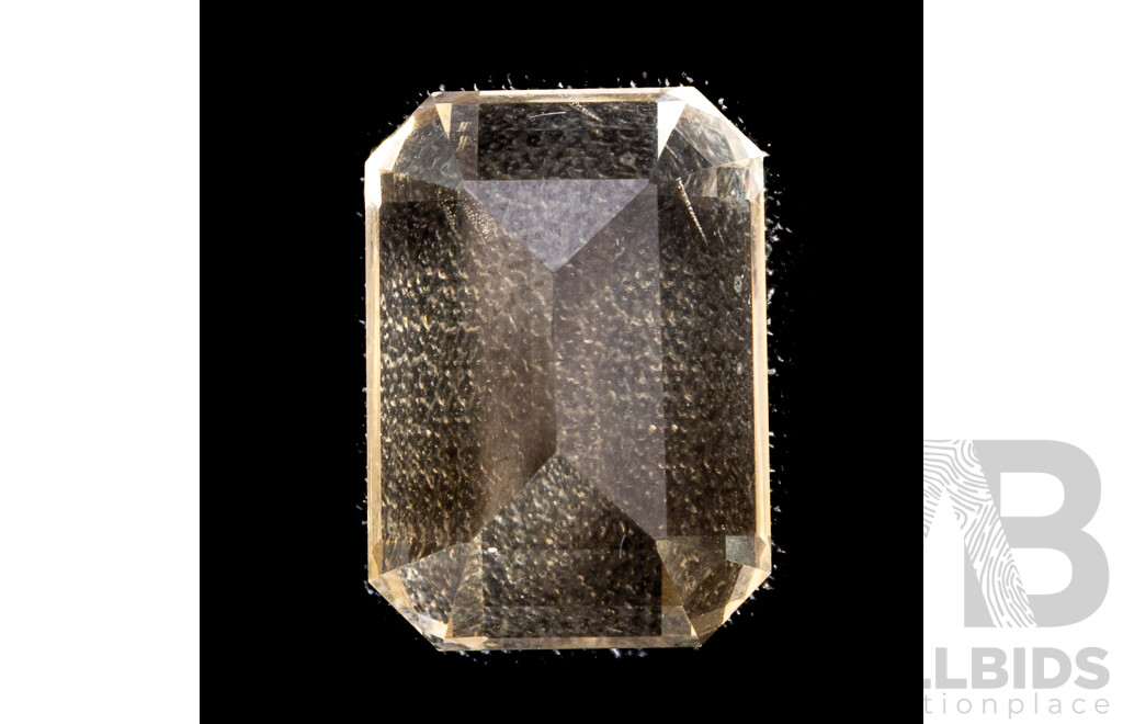 Lemon Quartz Natural Emerald Cut Gemstone, 12.85 Ct