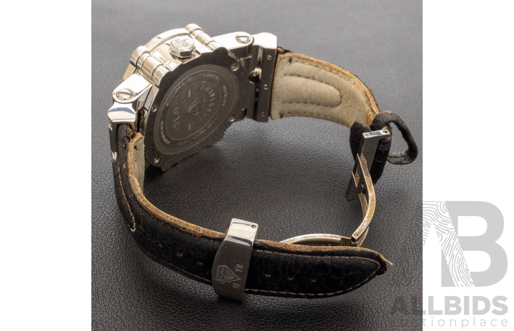 JBW Mens 10 Year Anniversary Phantom 1.96ct Diamond & Chronograph Watch