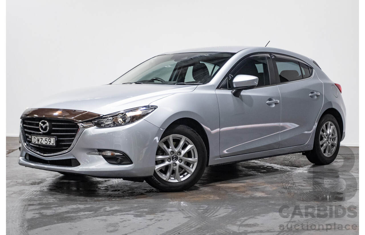 03/2018 Mazda Mazda3 MAXX SPORT BN MY18 5D Hatchback Sonic Silver 2.0L