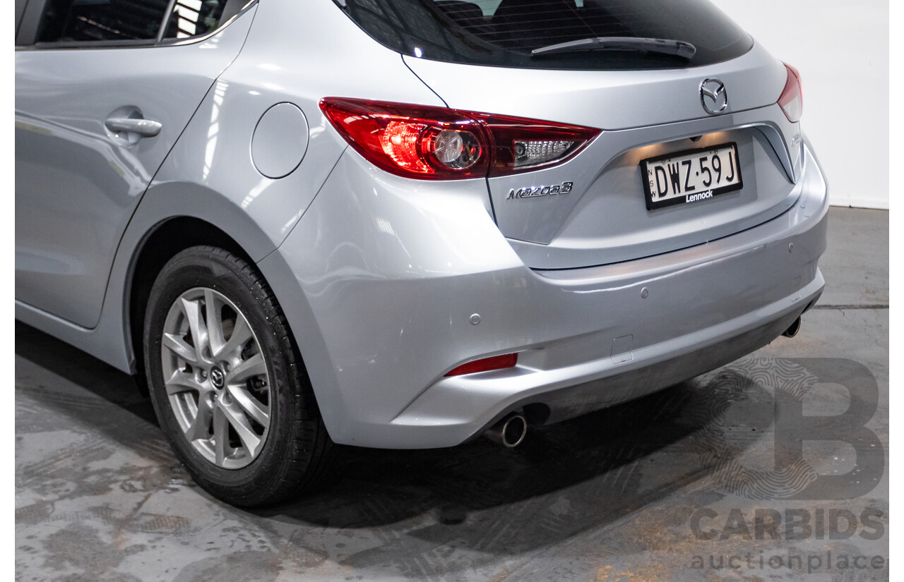 03/2018 Mazda Mazda3 MAXX SPORT BN MY18 5D Hatchback Sonic Silver 2.0L