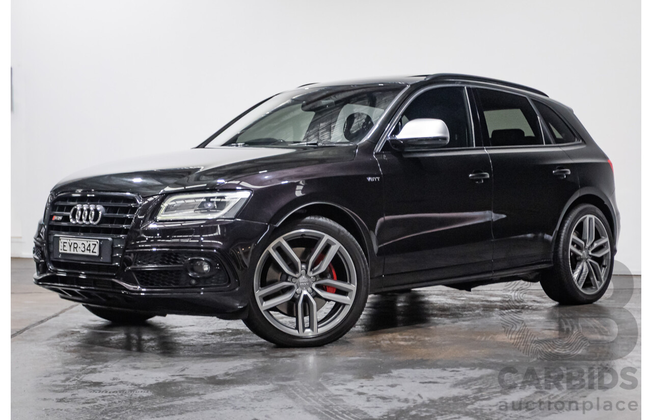 10/2016 Audi SQ5 3.0 TDI Quattro (AWD) 8R MY16 5D Wagon Panther Black Twin Turbo Diesel 3.0L