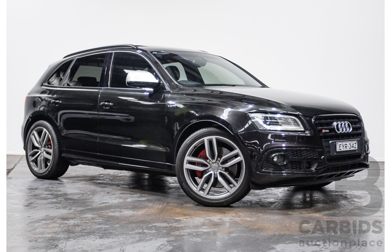 10/2016 Audi SQ5 3.0 TDI Quattro (AWD) 8R MY16 5D Wagon Panther Black Twin Turbo Diesel 3.0L