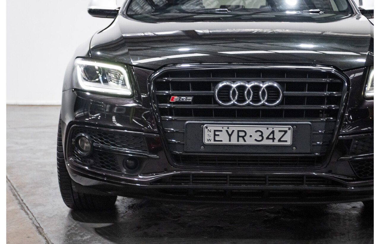 10/2016 Audi SQ5 3.0 TDI Quattro (AWD) 8R MY16 5D Wagon Panther Black Twin Turbo Diesel 3.0L