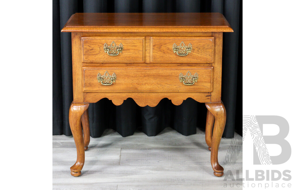 Modern Pine Elevated Chest of Two Drawers