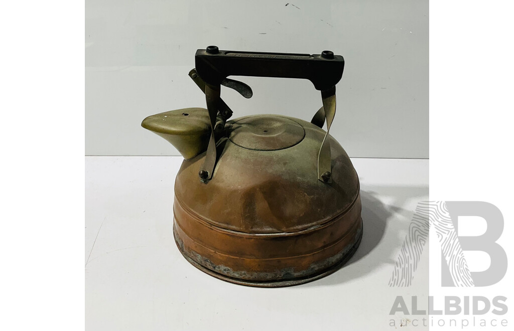 Vintage Copper and Brass Kettle by J.D. Jackson