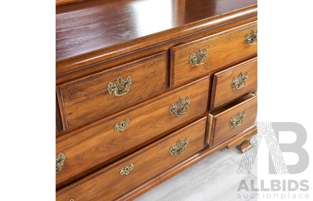 Modern Pine Mirrored Back Dressing Chest