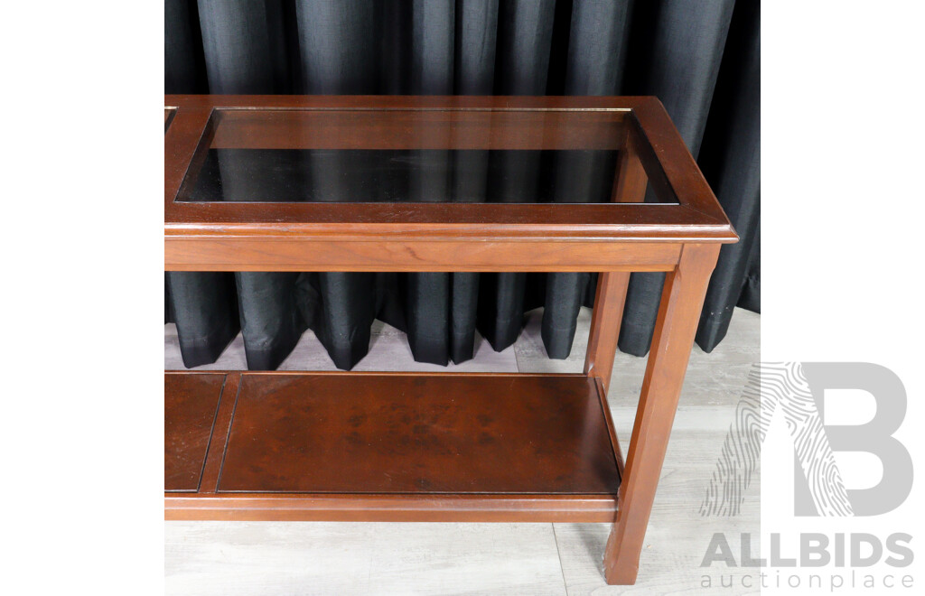 Modern Parker Glass Top Hall Table