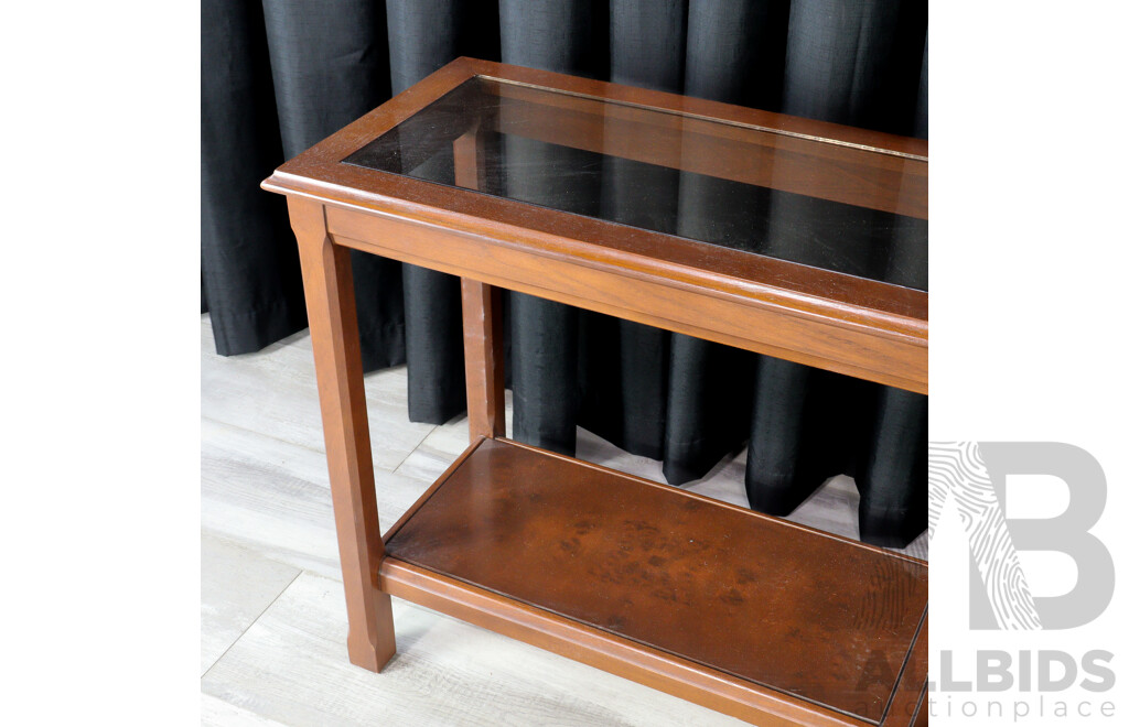 Modern Parker Glass Top Hall Table