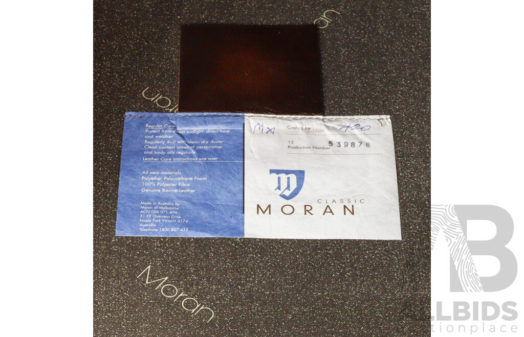 Moran Leather Three Seater Lounge