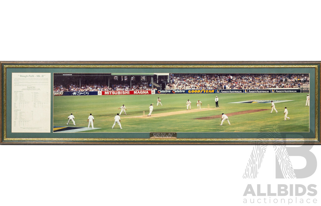 Framed Photo -  'Waugh Path - Mk II' Second Test Australia v South Africa, Sydney Cricket Ground 1998